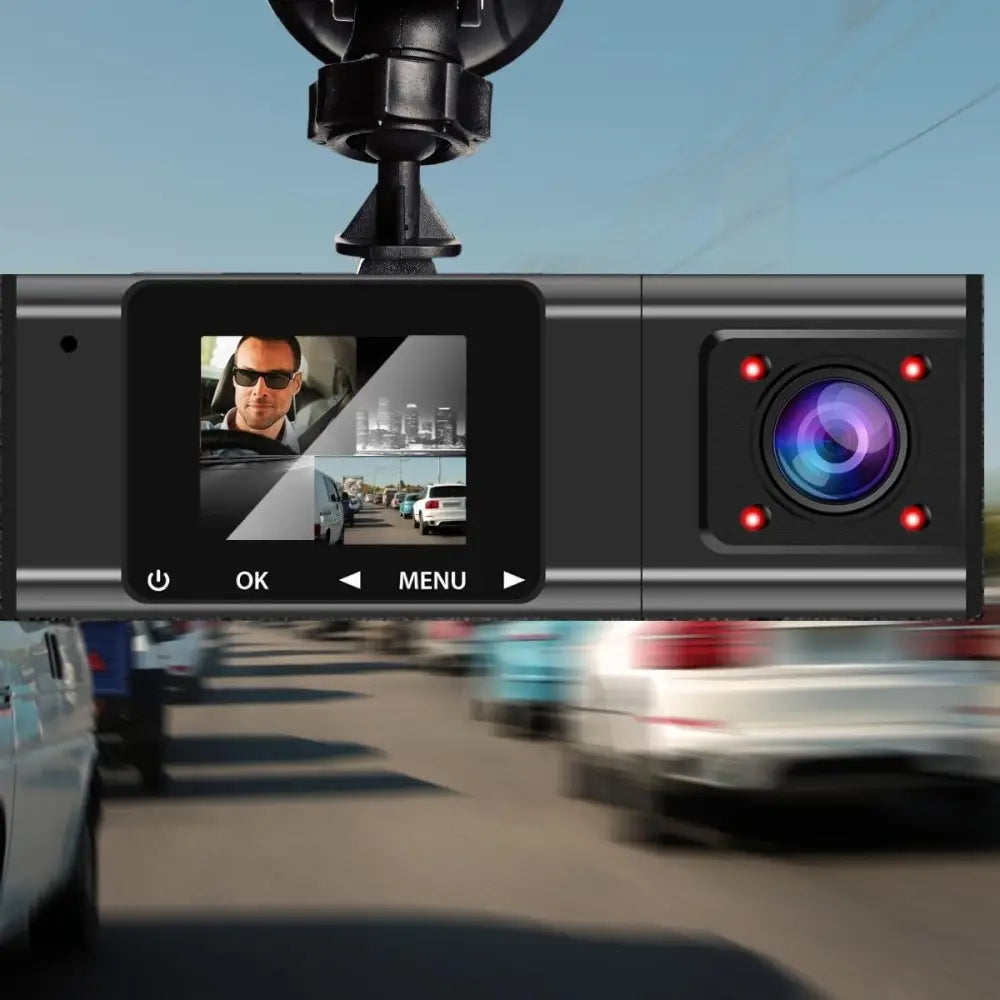 3 Cameras Smart Dash Cam Car DVR