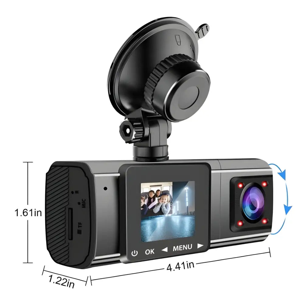 3 Cameras Smart Dash Cam Car DVR