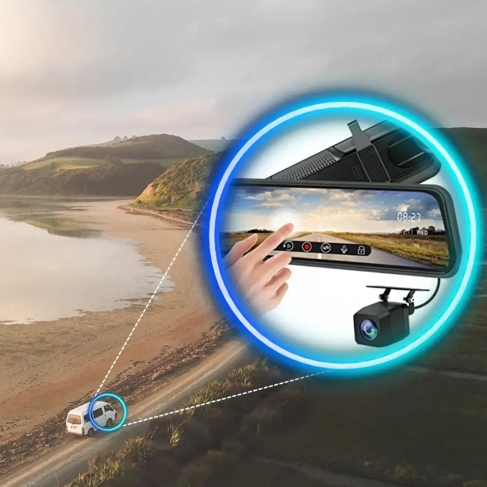 4K Smart Car Mirror Dash Cam GPS