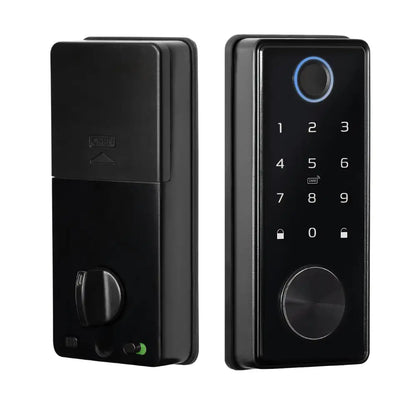 Deadbolt Smart Door Lock - Black / No Deadbolt - Smart Lock