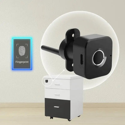 Fingerprint Drawer Lock - Black - Smart Drawer Lock
