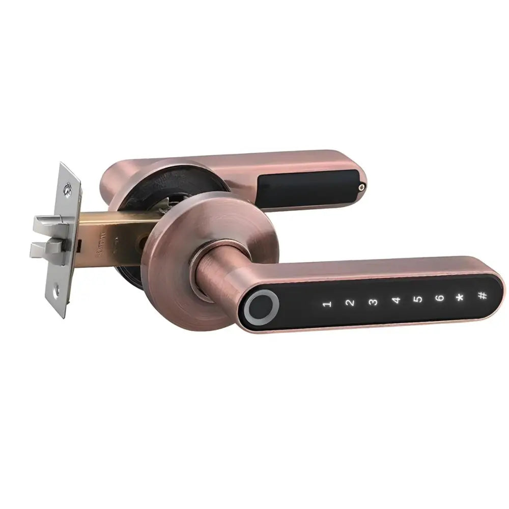 Fingerprint Smart Door Lock - Bronze - Smart Door Lock