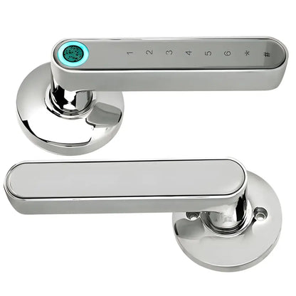 Fingerprint Smart Door Lock - Silver - Smart Door Lock