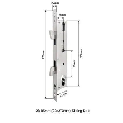 Mortises - 28-85mm (22x270mm) Sliding Door - Mortise - Smart Lock
