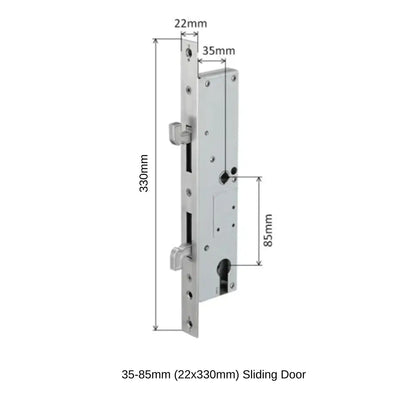 Mortises - 35-85mm (22x330mm) Sliding Door - Mortise - Smart Lock