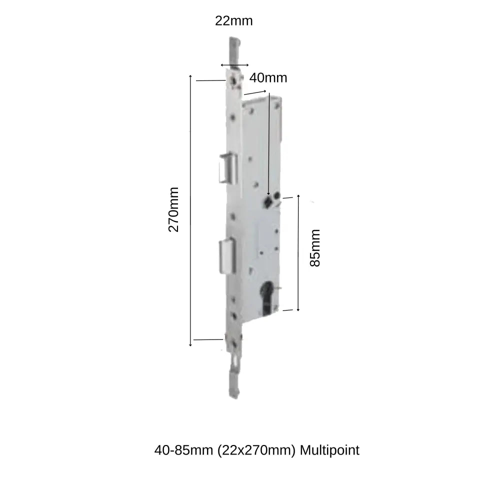 Mortises - 40-85mm (22x270mm) Multipoint - Mortise - Smart Lock