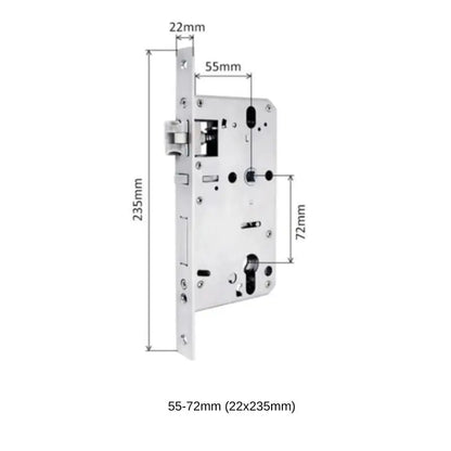 Mortises - 55-72mm (22x235mm) - Mortise - Smart Lock