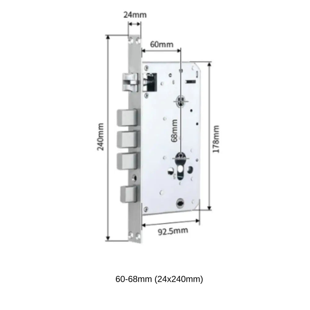 Mortises - 60-68mm (24x240mm) - Mortise - Smart Lock