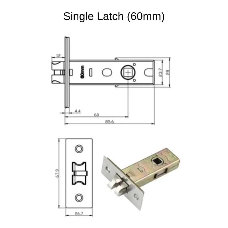 Mortises - 60mm Single Latch - Mortise - Smart Lock