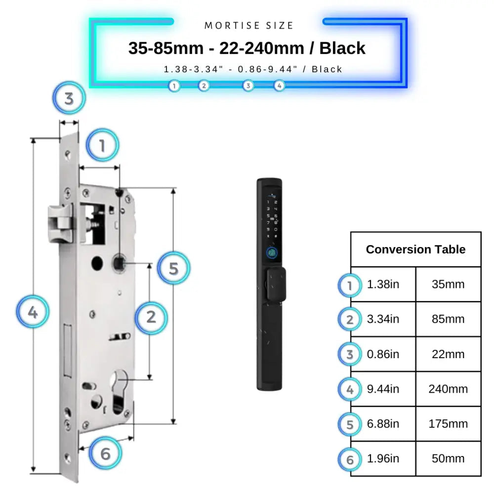 Sliding Door Smart Lock Knob