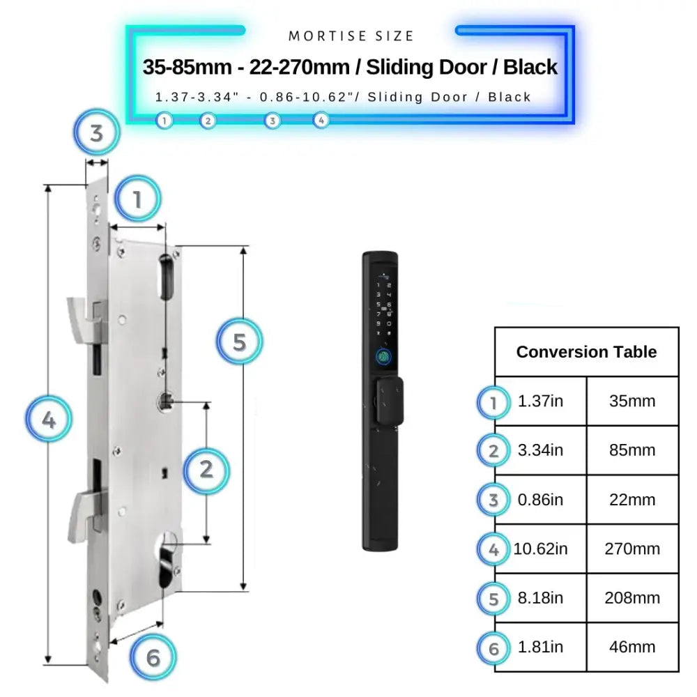Sliding Door Smart Lock Knob