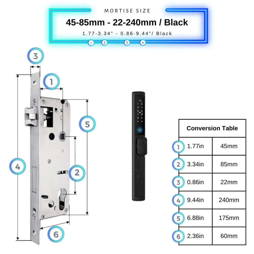 Sliding Door Smart Lock Knob