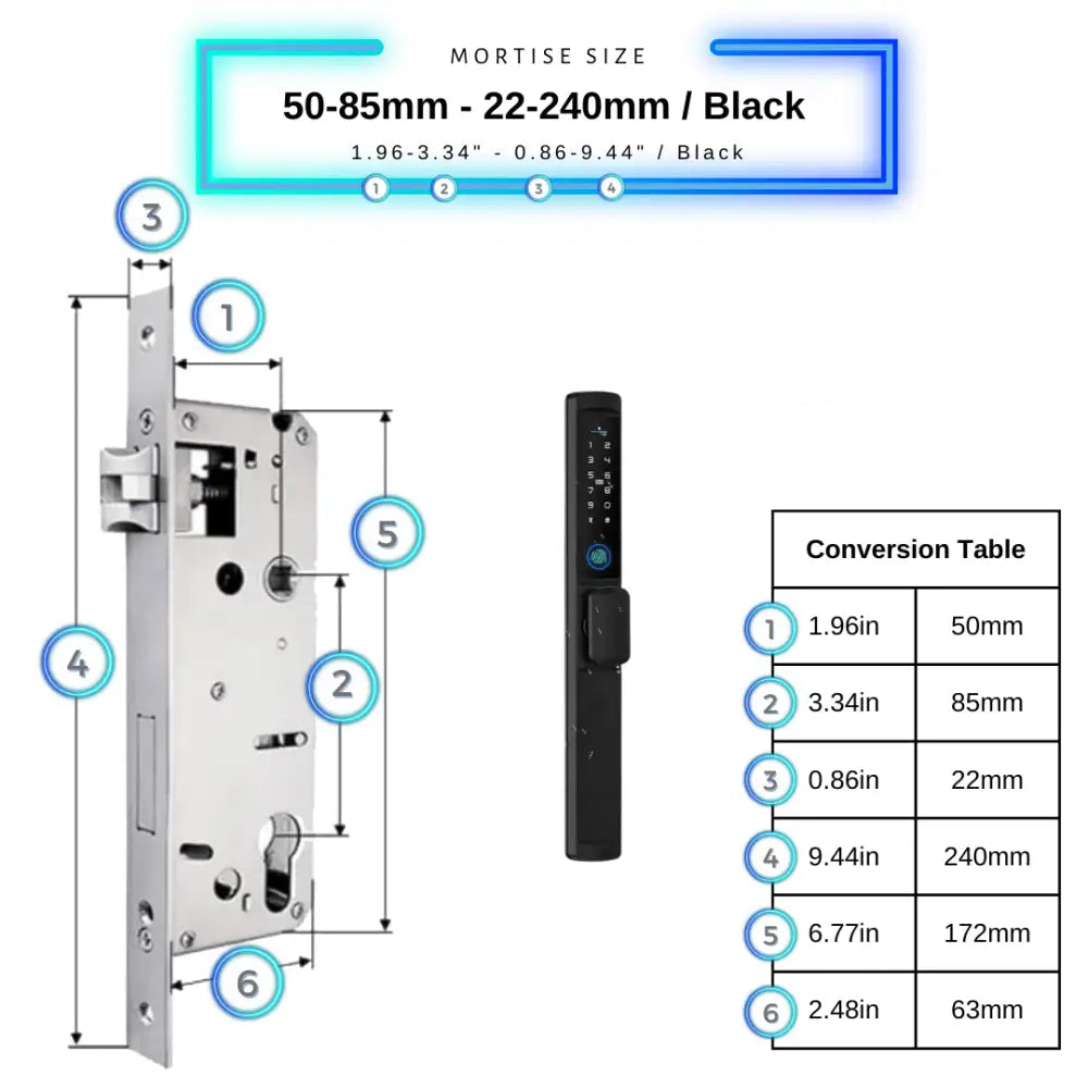 Sliding Door Smart Lock Knob