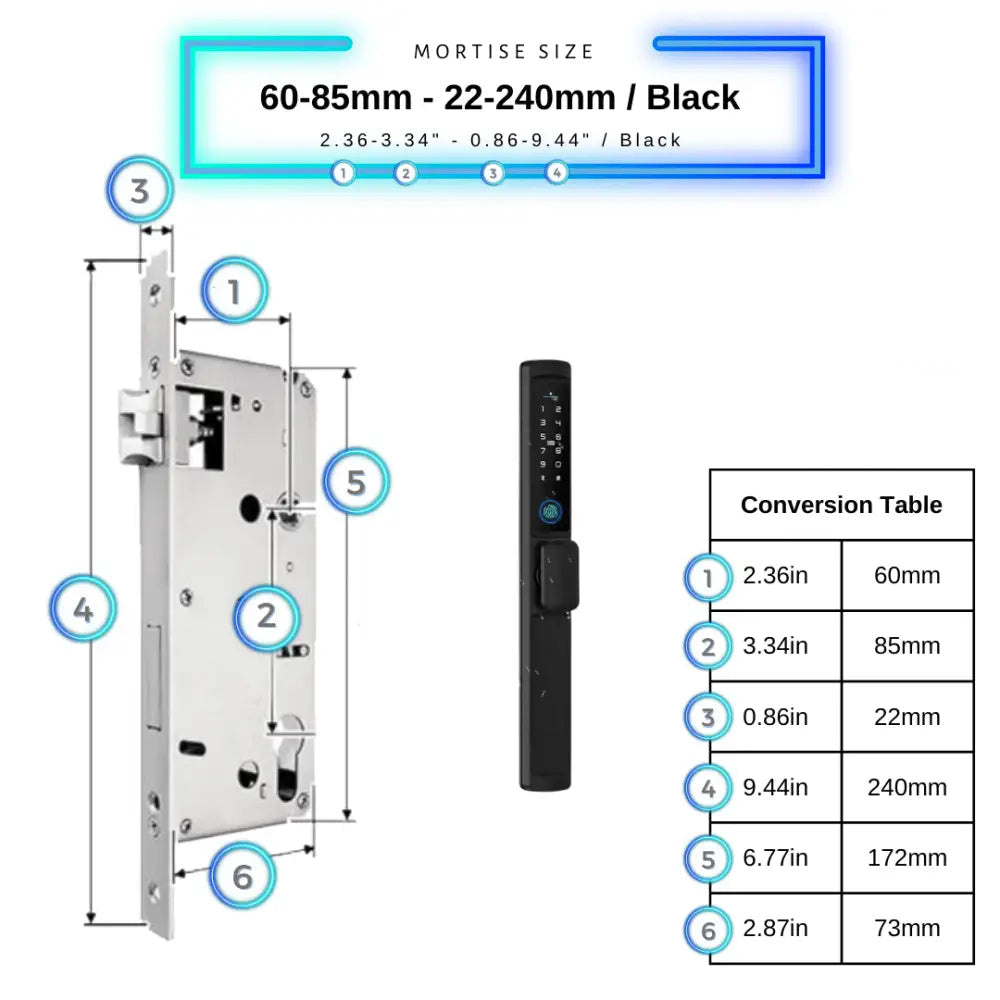 Sliding Door Smart Lock Knob