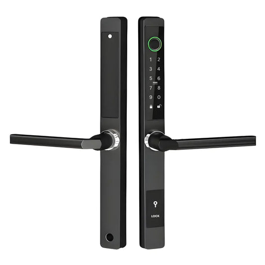 Sliding Door Smart Door Lock - No mortise / Black / No WiFi Gateway - Smart Lock