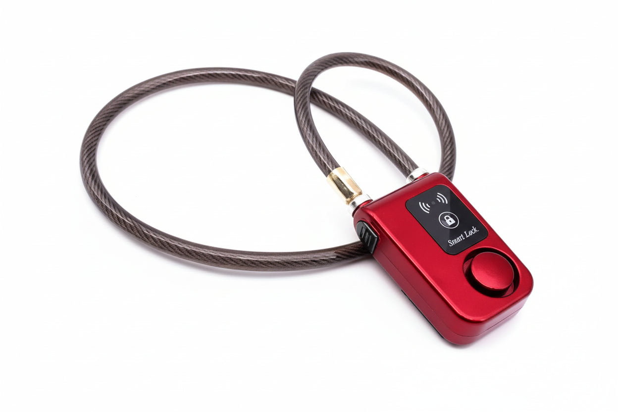 Smart Bike Lock - Red / Steel Wire - Smart Bike Lock