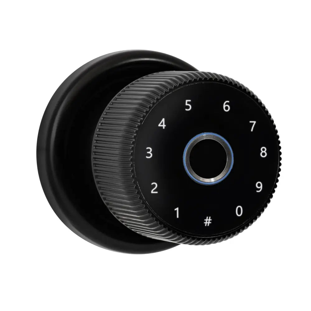 Smart Door Knob Lock - Black / No WiFi Gateway - Smart Digital Door Lock