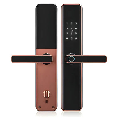 Smart Door Lock Thick - No Mortise / Red Bronze - Smart Lock