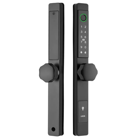 Smart Door Lock Thin - No mortise / Black / No WiFi Gateway - Smart Door Lock