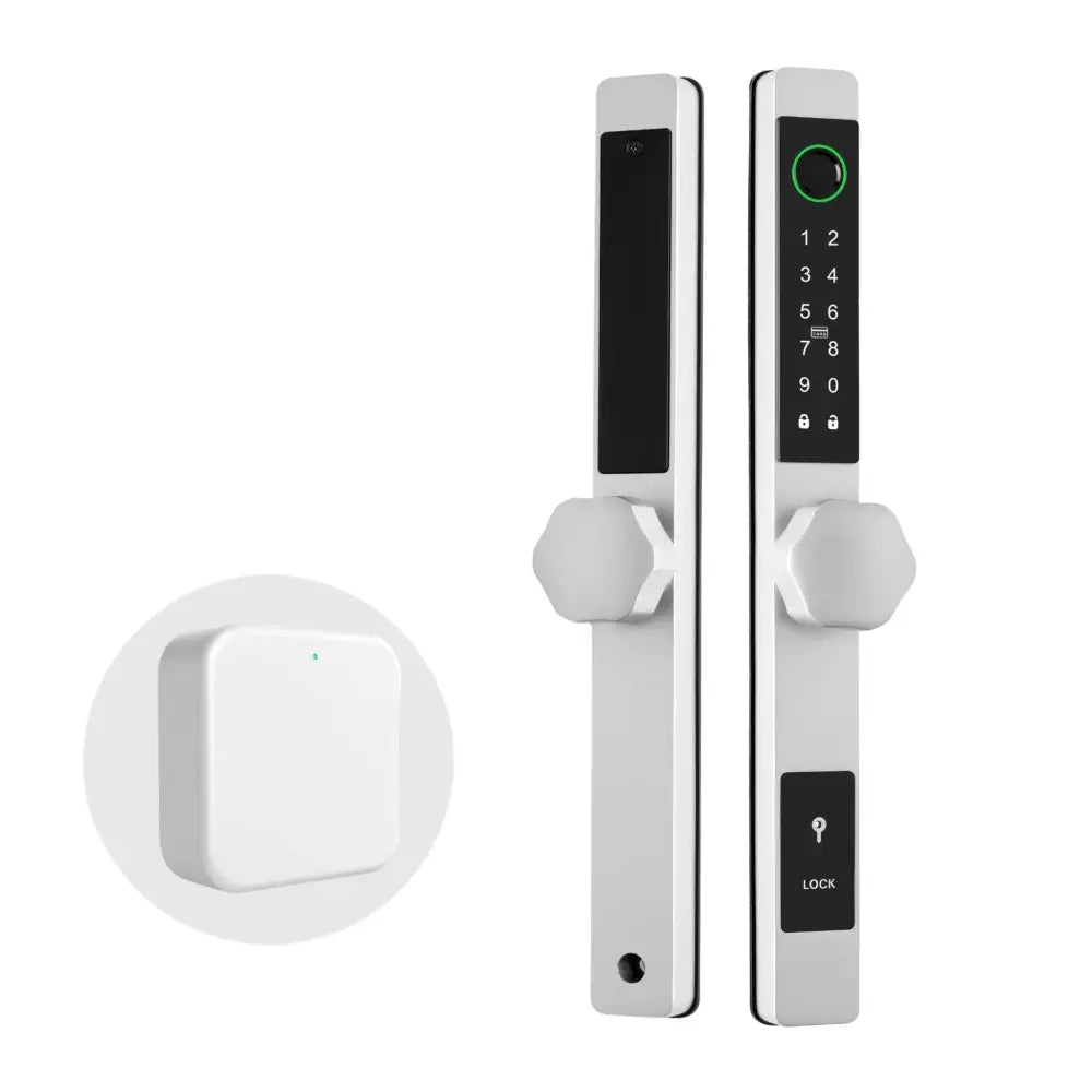 Smart Door Lock Thin - No mortise / Silver / With WiFi Gateway - Smart Door Lock