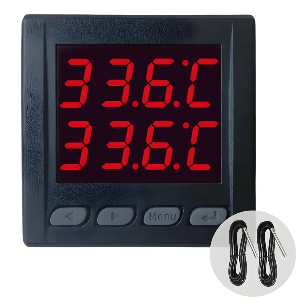 Smart Dual Temperature Controller - Black - Smart Air Quality Monitor