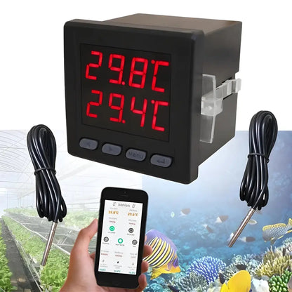 Smart Dual Temperature Controller - Black - Smart Air Quality Monitor