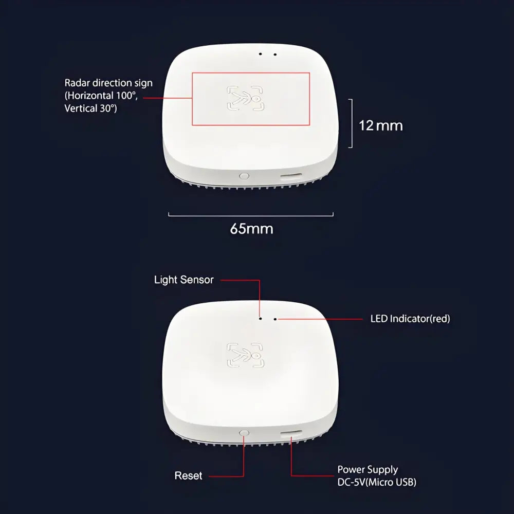 Smart Human Presence Detector - White - Human Presence Sensor