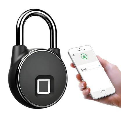 Smart Padlock Bluetooth - Black - Smart Fingerprint Padlock