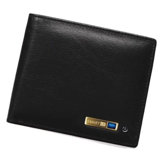 Smart Wallet Soft Leather Bluetooth Tracker - Black - Smart Wallet