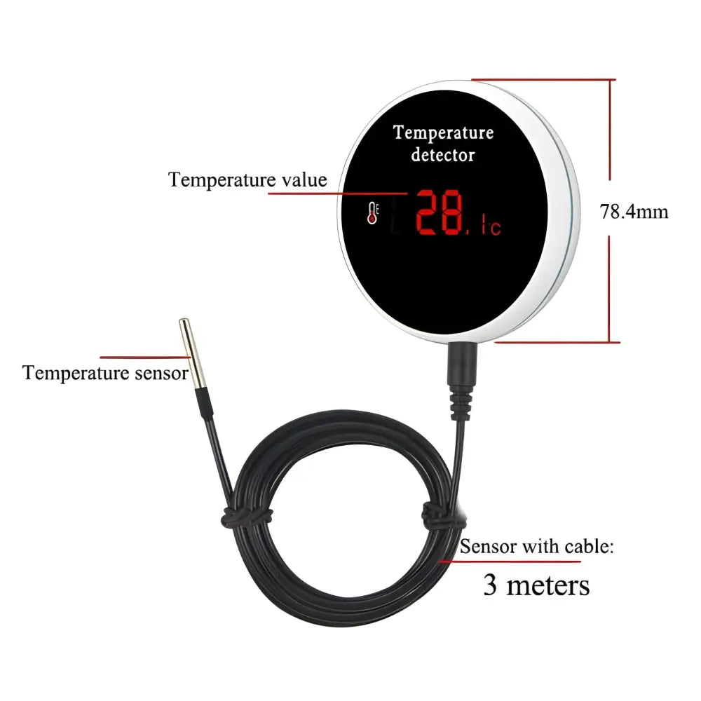 Smart Water Temperature Sensor - White - Smart Temperature Tracker