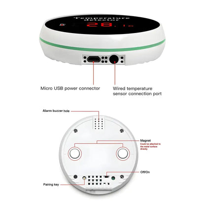 Smart Water Temperature Sensor - White - Smart Temperature Tracker