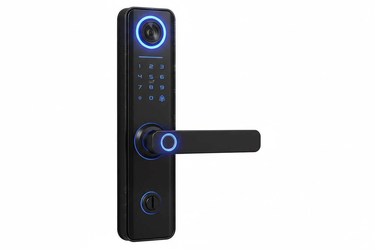 Universal Smart Door Lock Camera - No Mortise / Black - Smart Door Lock