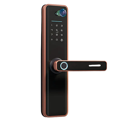 Universal Smart Door Lock Camera - No Mortise / Red Bronze - Smart Door Lock