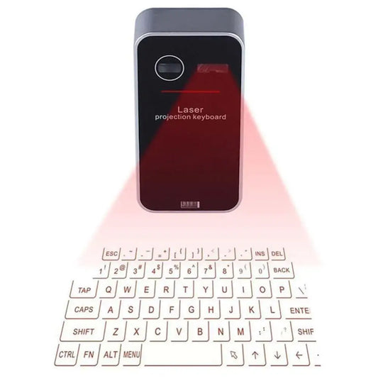 Virtual Laser Keyboard - Black - No Phone Mount - Wireless Laser Keyboard